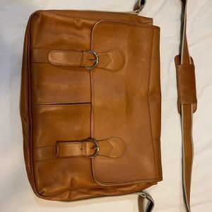 Piel Leather Expandable Laptop Messenger Bag